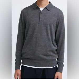 100% extra fine brown merino wool polo shirt by Mantles Italy 🇮🇹 NWOT size M